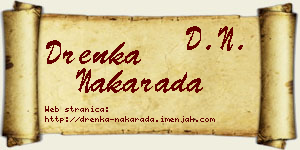 Drenka Nakarada vizit kartica